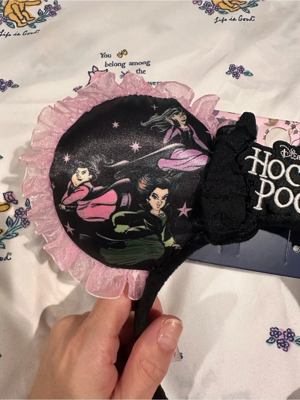 Disney Hocus Pocus x Primark Black & Pink Minnie-Style Ears Headband NEW